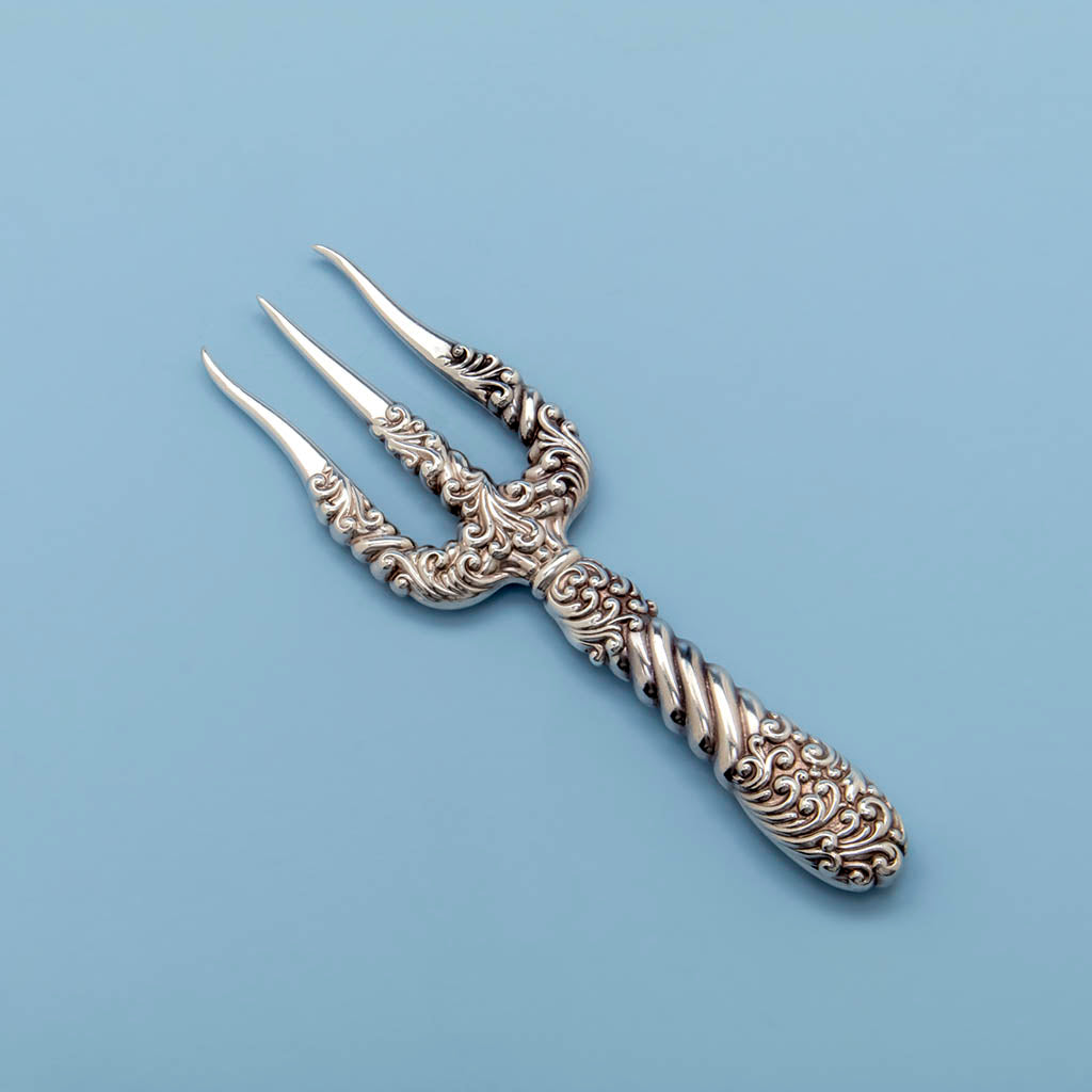 Gorham Antique Sterling Silver Toast Fork, Providence, RI, 1893