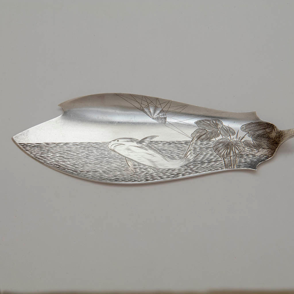 Blade to Caldwell, JE &amp; Co Antique Sterling Fish Server, Philadelphia, PA, 1883