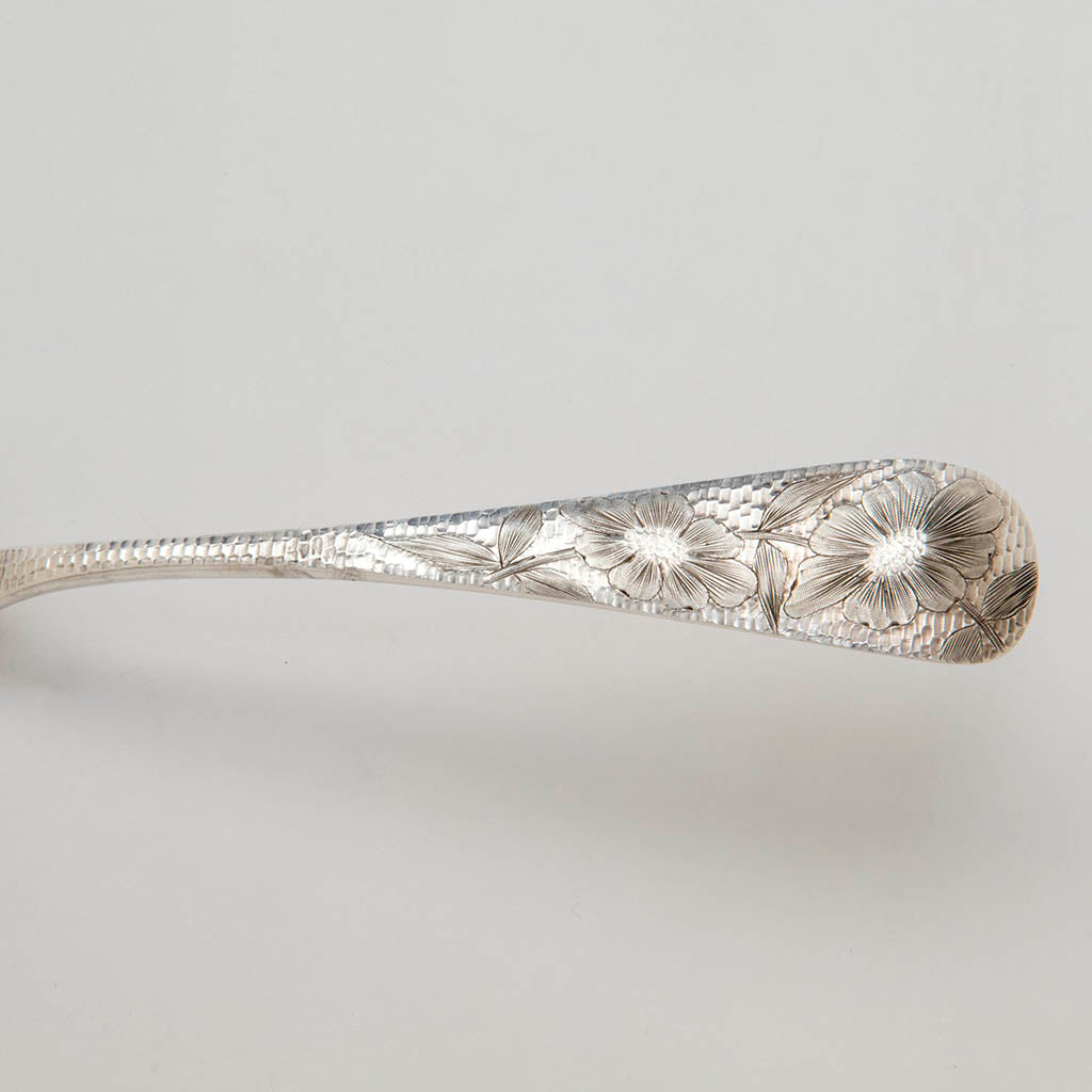 Handle of Caldwell, JE &amp; Co Antique Sterling Fish Server, Philadelphia, PA, 1883