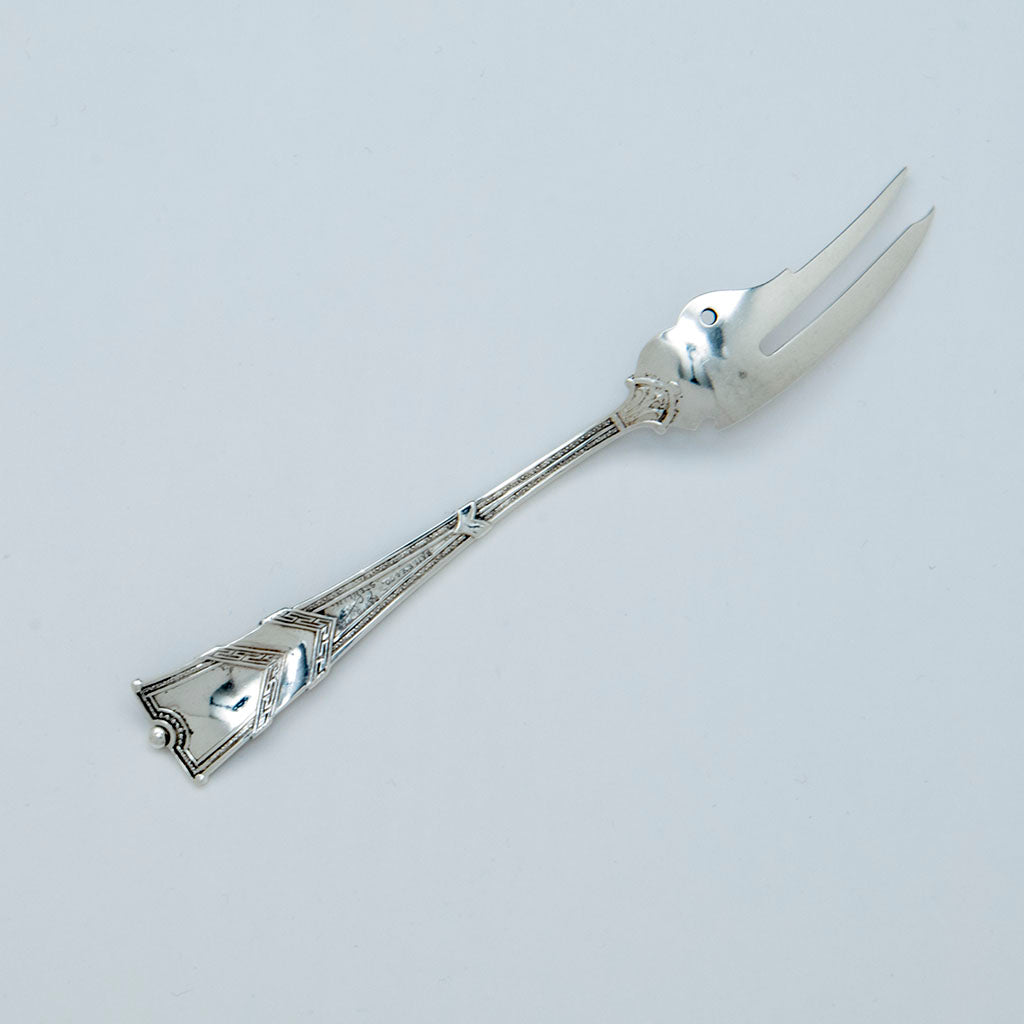 Back of Shiebler &#39;Amaryllis&#39; Pattern Sterling Lobster Fork, NYC, c. 1880