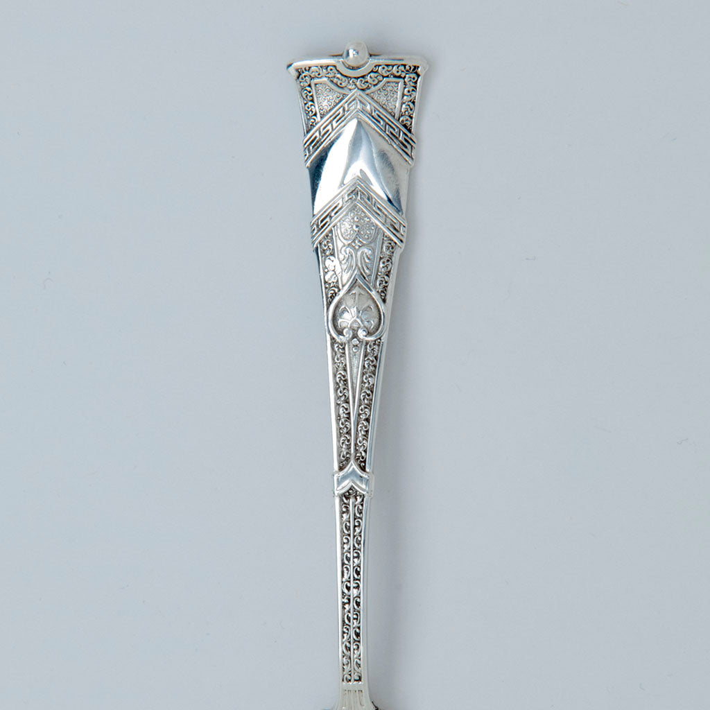Detail of Shiebler &#39;Amaryllis&#39; Pattern Sterling Lobster Fork, NYC, c. 1880