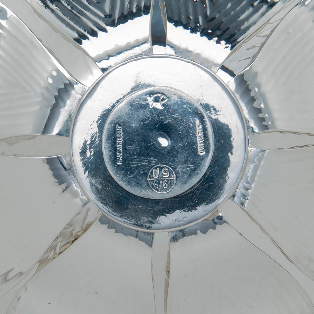 Henry Petzal Modern Sterling Silver Candle Holder, Lenox, MA, 1979