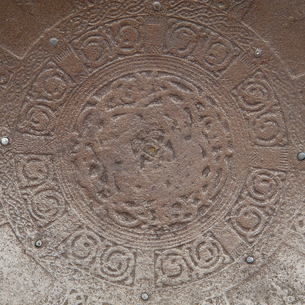 Interior detail of Tiffany &amp; Co. Columbian Exposition: &quot;Viking Punch-Bowl,&quot; Antique Iron, Silver and Gold, designed by Paulding Farnham, NYC, 1893