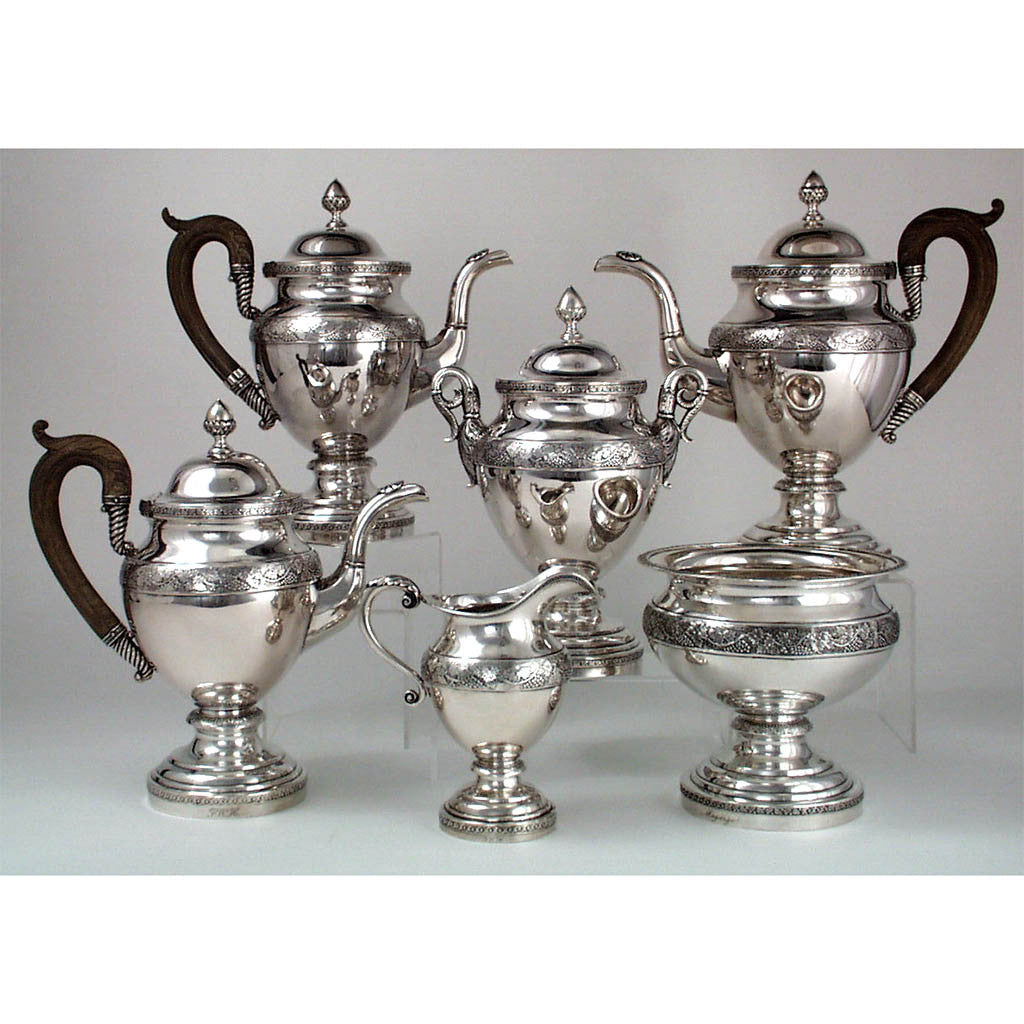 Thomas Fletcher &amp; Sidney Gardiner - The Magarge Family 6 Piece Tea and Coffee Service, Philadelphia, c. 1815-20