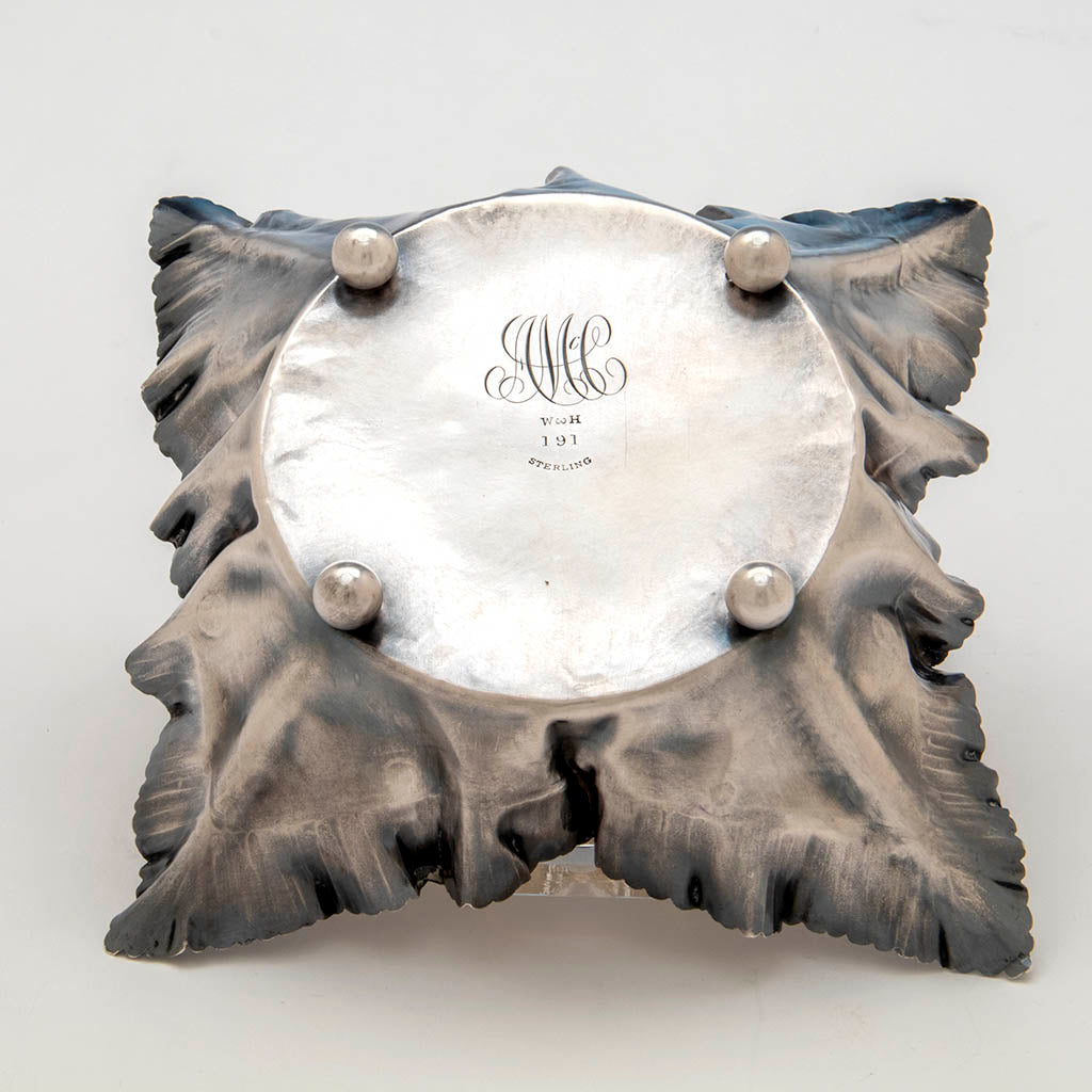 Bottom of the Wood and Hughes Antique Sterling Silver Trompe l&#39;oeil Dish, NYC, NY, c. 1880&#39;