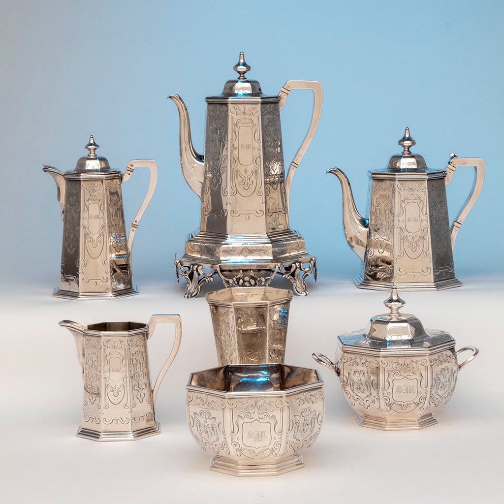 Tiffany, Ellis & Co/ Tiffany & Co Made by John C. Moore Coin Coffee Service, NYC, 1852/23