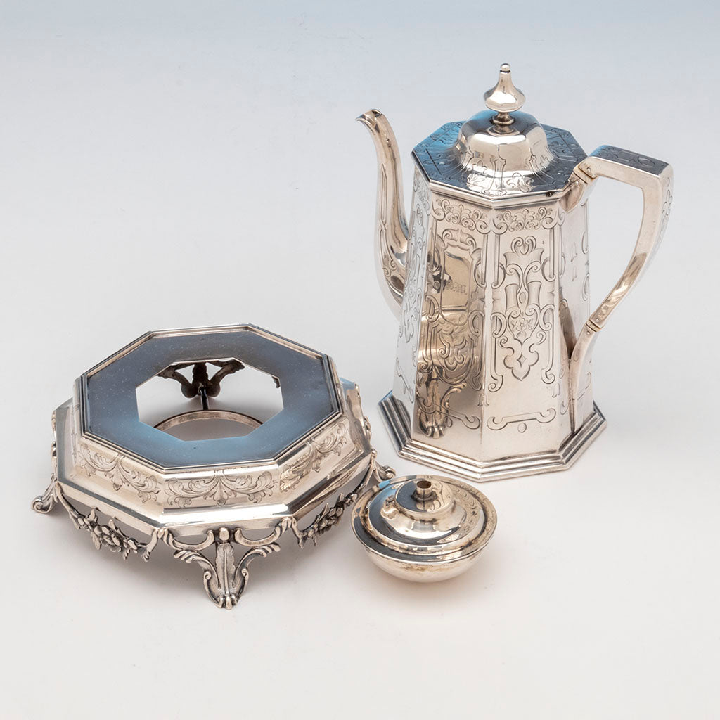 Stand parts of Tiffany, Ellis &amp; Co/ Tiffany &amp; Co Made by John C. Moore Coin Coffee Service, NYC, 1852/23