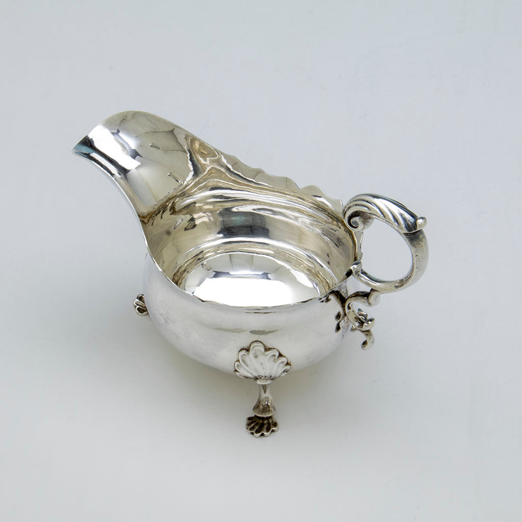 Interior of Thomas Fletcher Antique Coin Silver Sauce Boat, Philadelphia, PA, c. 1830