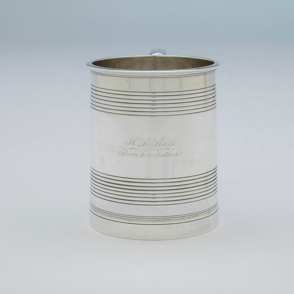 Front of the Edward Lownes Antique Coin Silver Cann, Philadelphia, PA, 1816-34