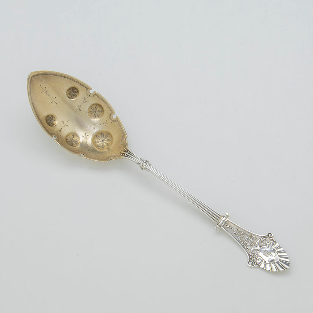Gorham Antique Sterling Silver 'Louis XIV' Pattern Serving Spoon, Providence, RI, c. 1870