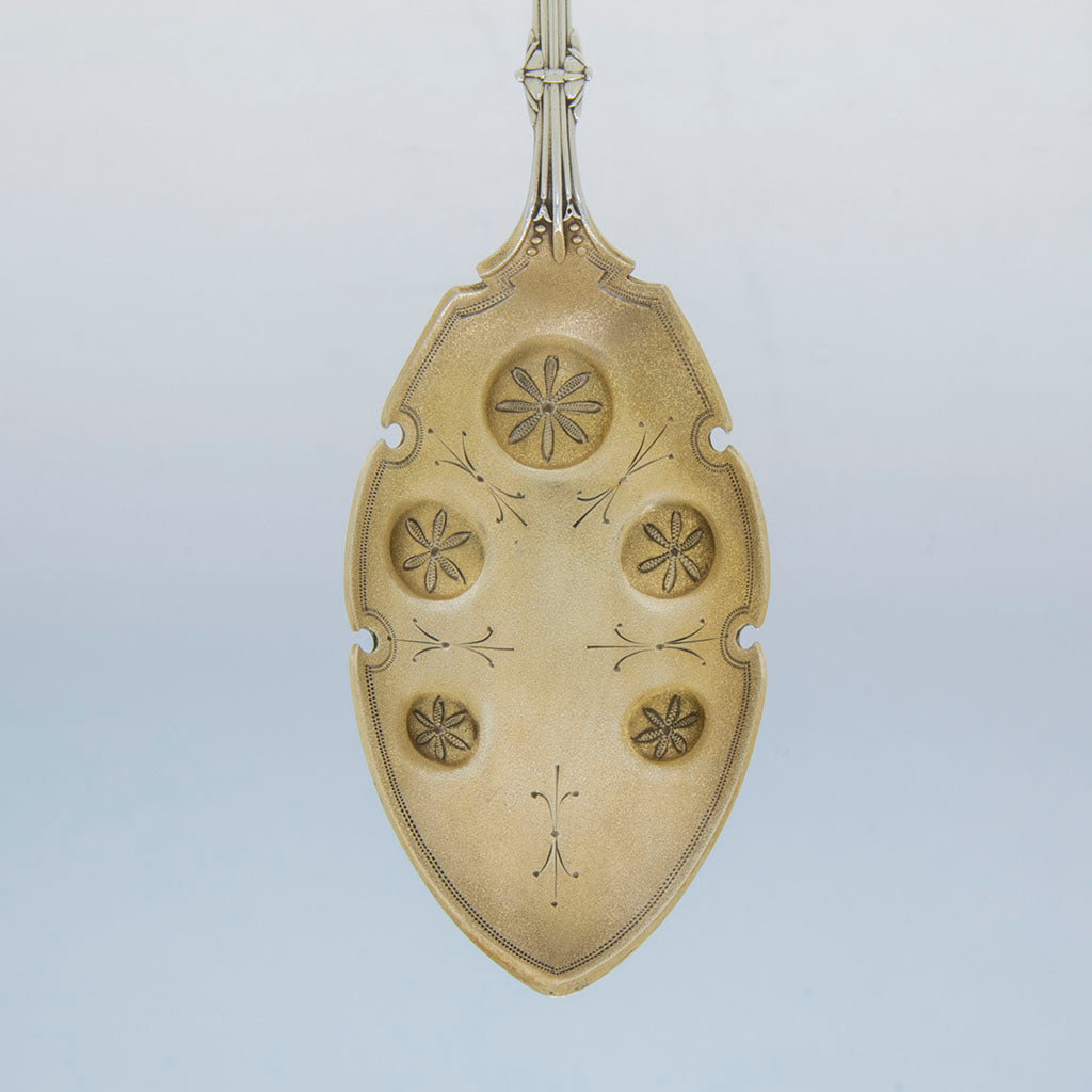 Bowl of Gorham Antique Sterling Silver &#39;Louis XIV&#39; Pattern Serving Spoon, Providence, RI, c. 1870