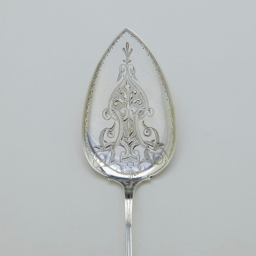 Blade to Newell Harding &amp; Co Antique Coin Silver Pie Server, Boston, MA, 1870