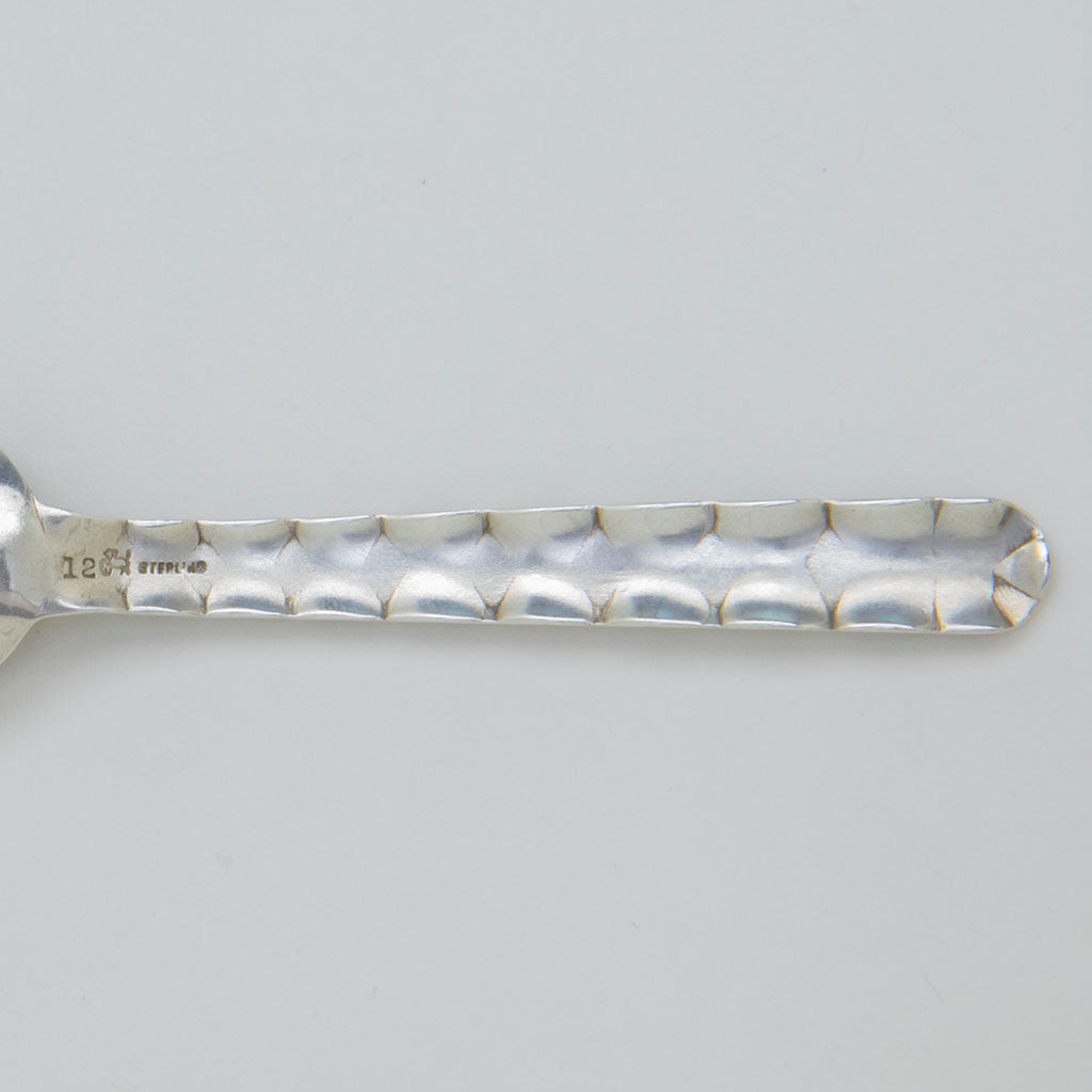 Back of Whiting Antique Aesthetic Movement Coffee Spoons, set of 8, NYC, NY, c. 1880