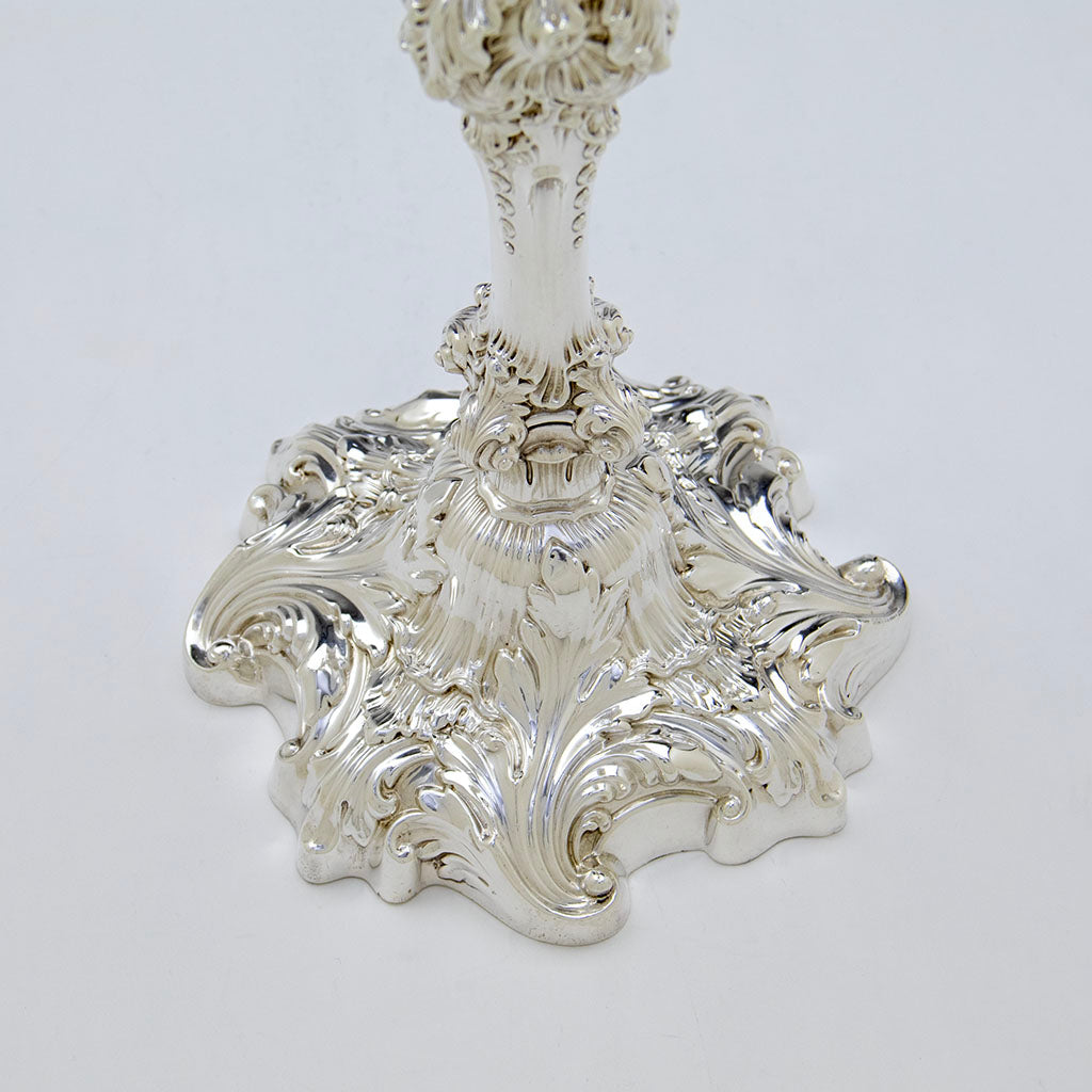 Howard &amp; Co Antique Sterling Silver Candlesticks, New York City, NY, 1904, set of 6