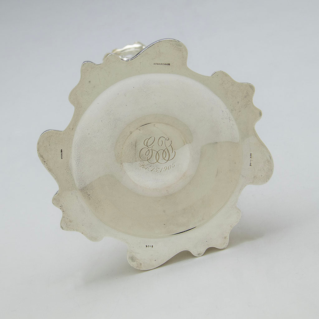 Bottom of Howard &amp; Co Antique Sterling Silver Candlesticks, New York City, NY, 1904, set of 6