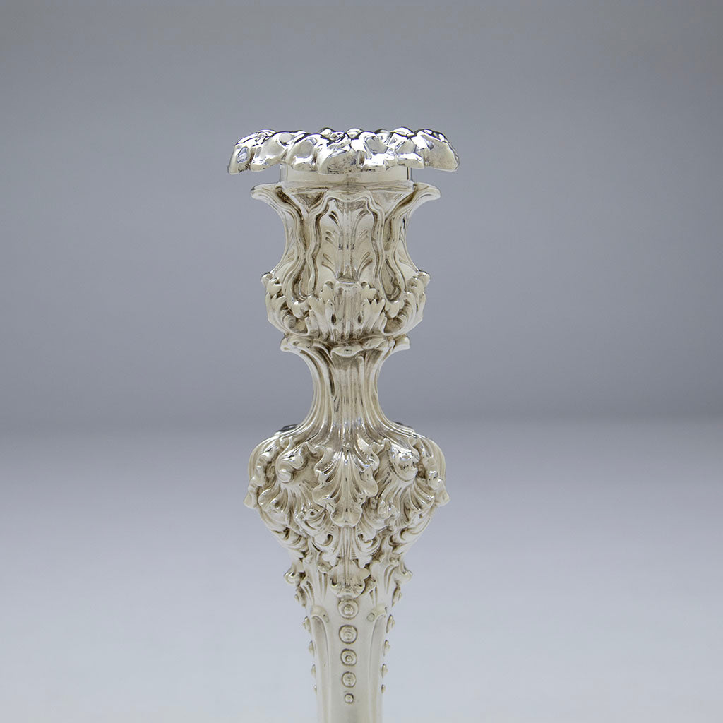 Socle of Howard &amp; Co Antique Sterling Silver Candlesticks, New York City, NY, 1904, set of 6