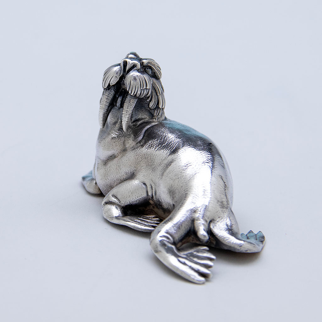 Walrus cast a from Tiffany &amp; Co. Antique Sterling Silver Figural Ice Bowl, New York City, NY, 1877
