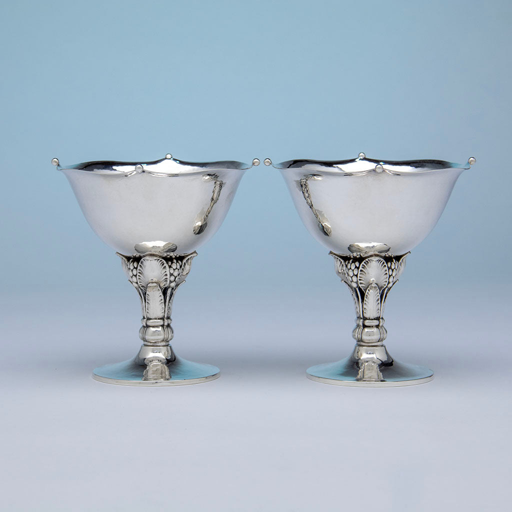 Pr. of Gorham Modern Sterling Silver Compotes, Providence, RI, c. 1930s