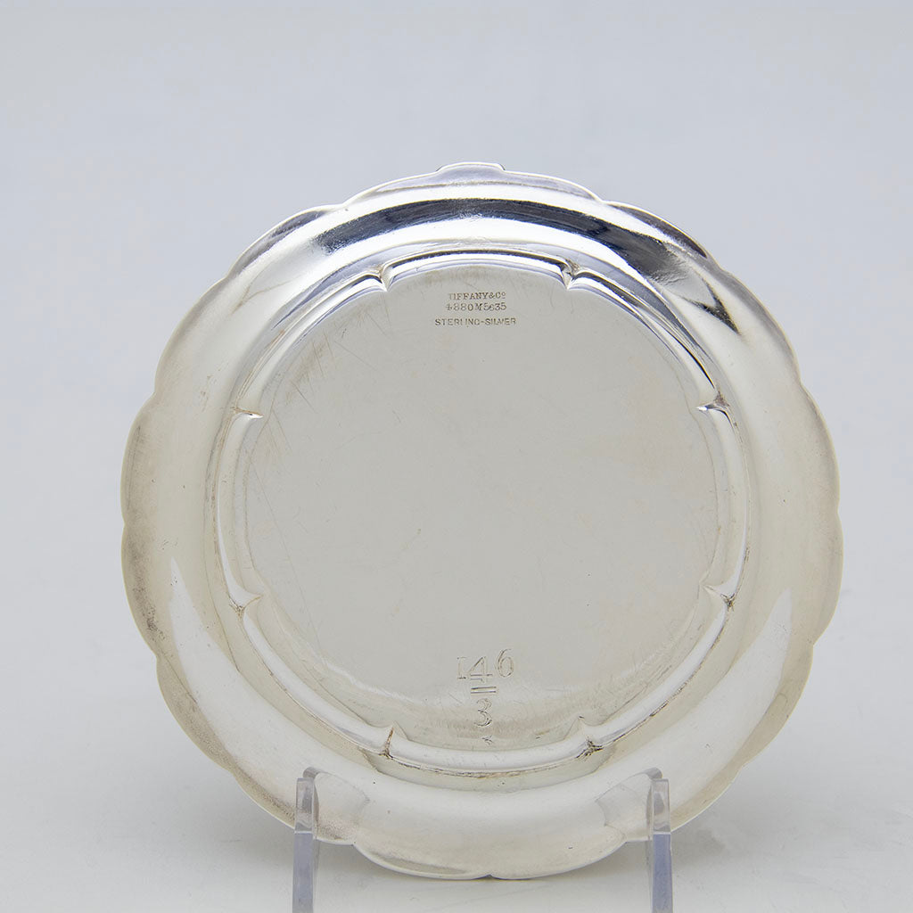 Underside of plate to Tiffany &amp; Co. Parcel Gilt Antique Sterling Ice Cream Service from The Mackay Service, NYC, c. 1878, Exhibited at the Paris 1878 International Exposition