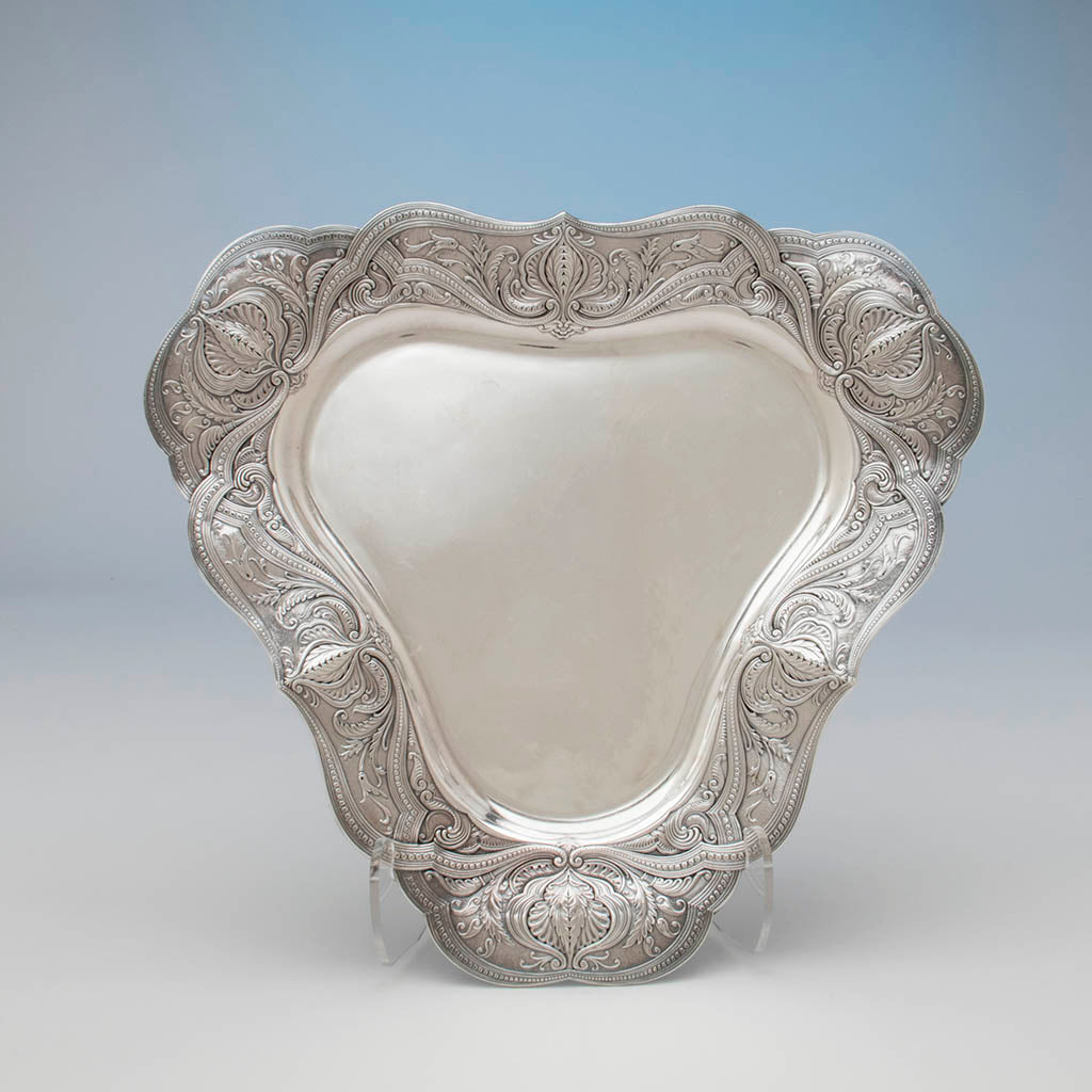 Tray of Gorham Antique Sterling Silver Black Coffee Service, Providence, RI, 1896-97