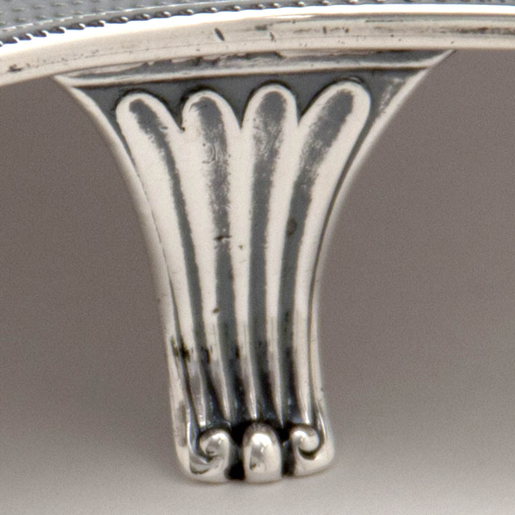 Foot of Peter, Ann &amp; William Bateman Antique English Silver Tea Pot Stand, London, 1803/04