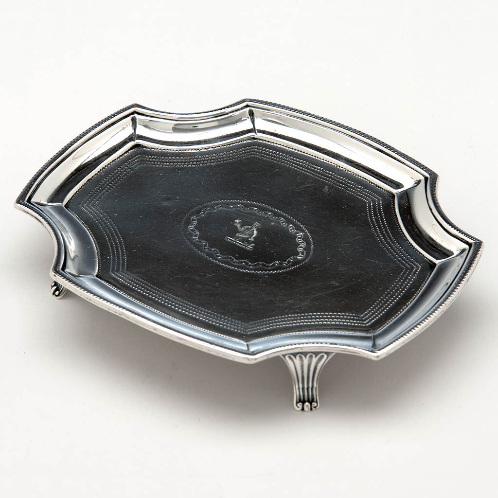 Peter, Ann & William Bateman Antique English Silver Tea Pot Stand, London, 1803/04