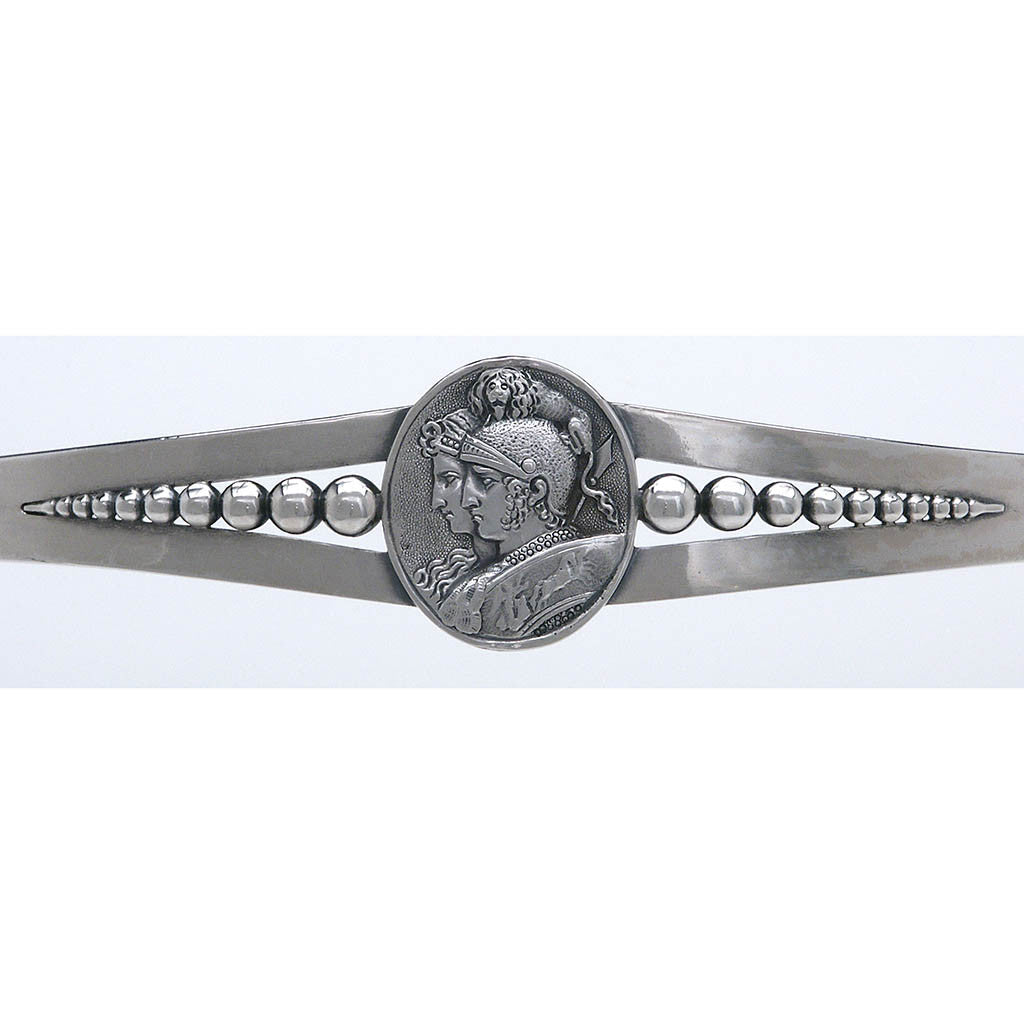 Handle to George Sharp for Bailey &amp; Co: The Samuel M. Felton &#39;Medallion&#39; Sterling Silver Swing-handled Cake Basket, c. 1865