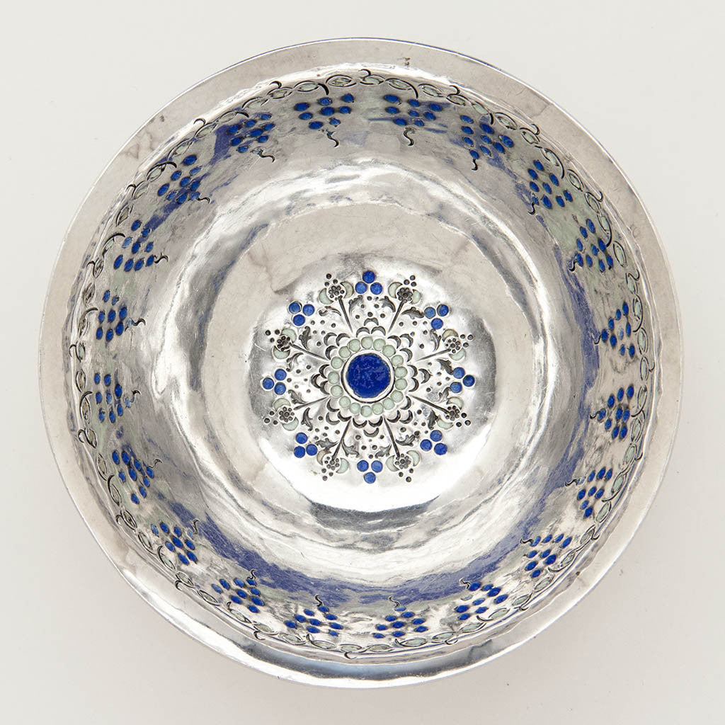 Mary Knight Arts &amp; Crafts Sterling Silver Mayonnaise Set, Boston or Wellesley Hills, MA, c. 1907