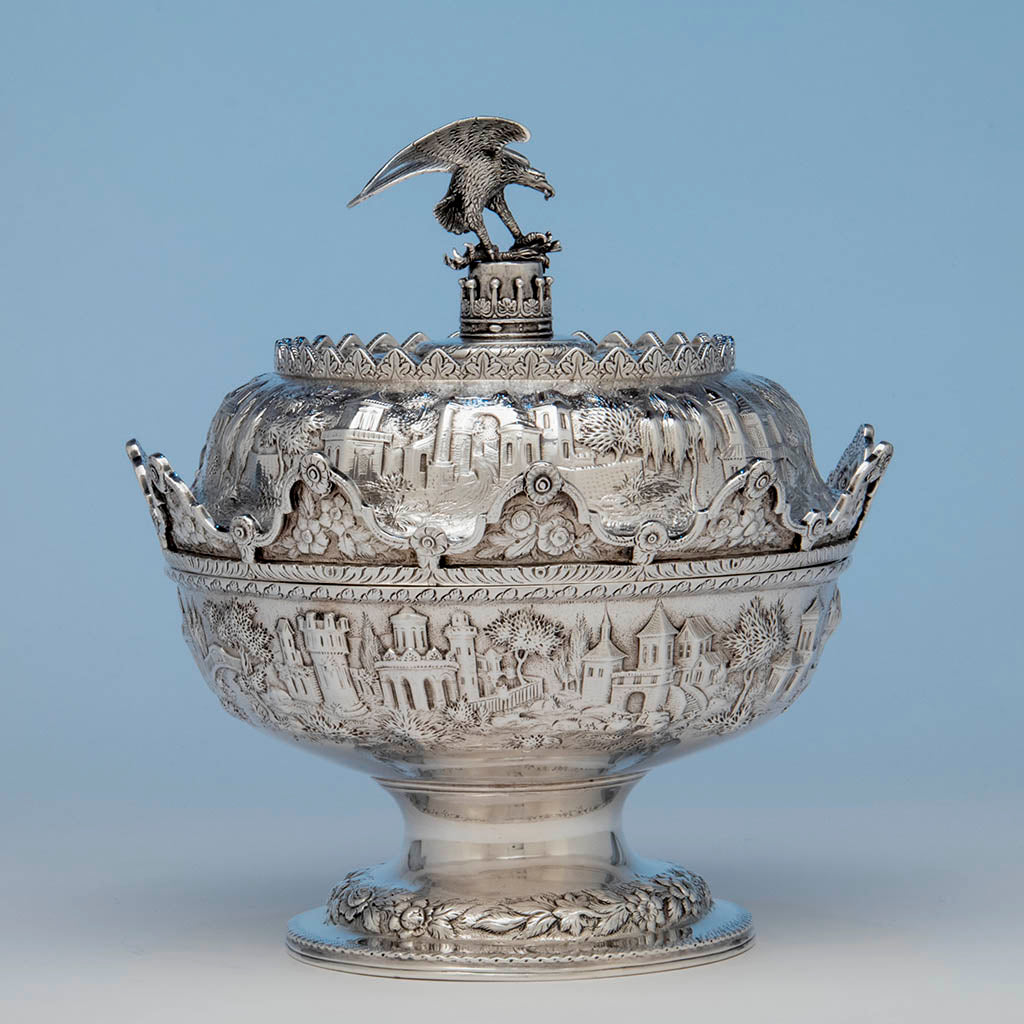 S. Kirk & Son Antique Silver Covered Monteith, Baltimore, 1846-61
