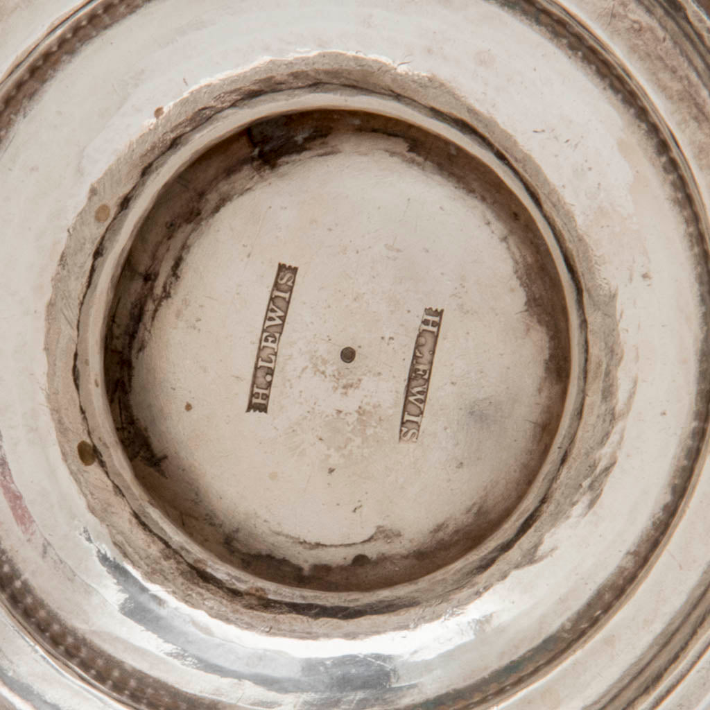 Marks on Harvey Lewis Antique Coin Silver 5 Piece Tea Service, Philadelphia, 1811-1828