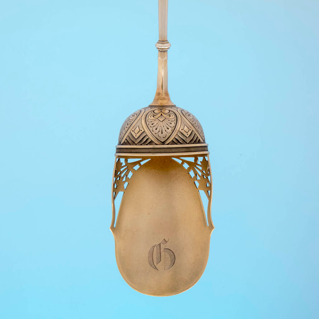 Bowl to American Antique Sterling Silver Nut Scoop, c. 1870&#39;s