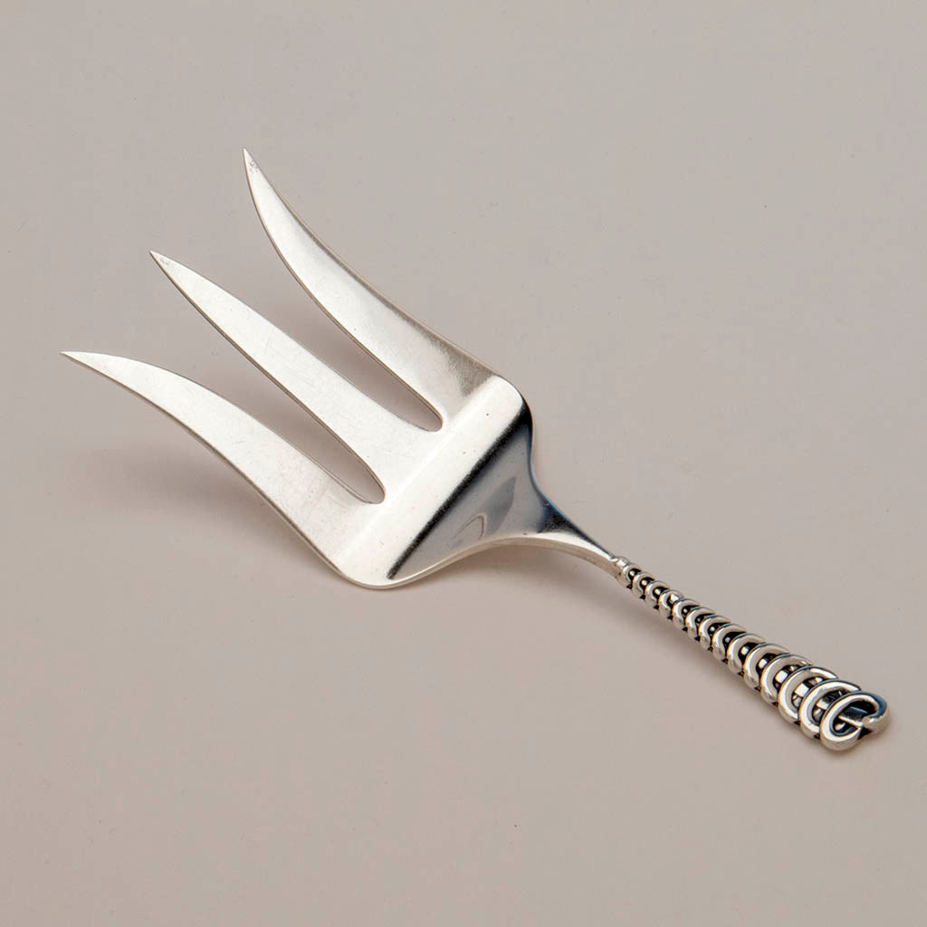 Shiebler Antique Sterling Silver Serving Fork, NYC, c. 1870's
