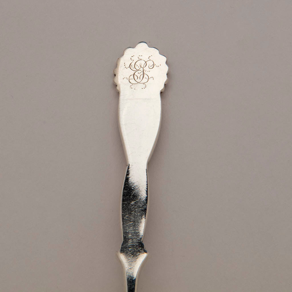 Monogram on Shiebler Antique Sterling Silver Set of Citrus Spoons, NYC, c. 1890