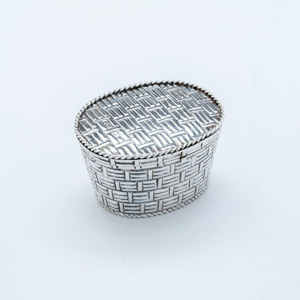 Thomas Johnson Trompe l&#39;oeil Creel-Form Matchsafe or Vesta Case, London, 1882/83