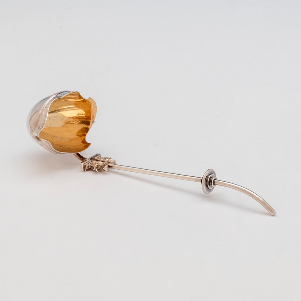 Gorham Antique Sterling Silver Egyptian Cream Ladle, Providence, RI, c. 1870