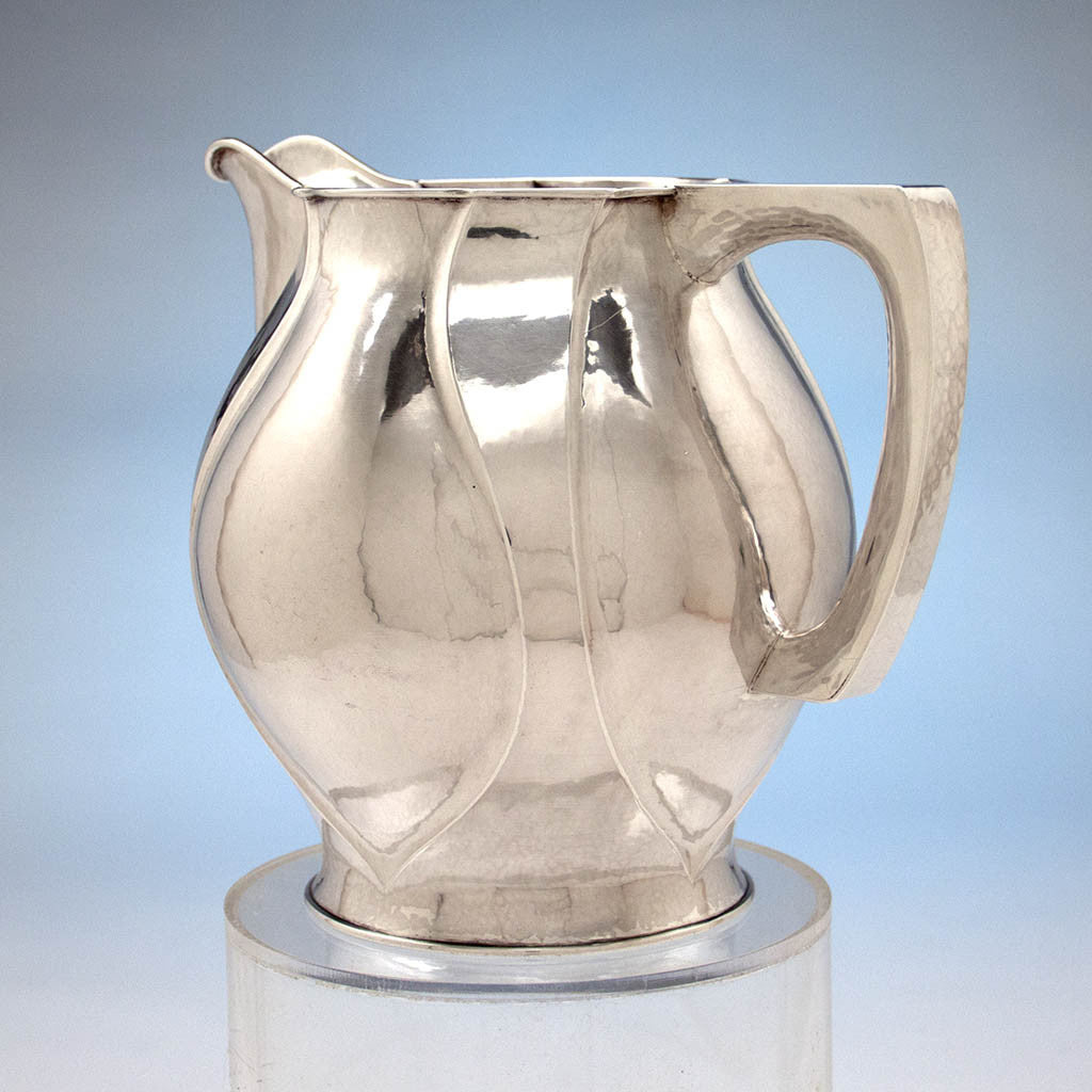 The Kalo Shop Hand Wrought Sterling Silver Arts & Crafts Pitcher with ...