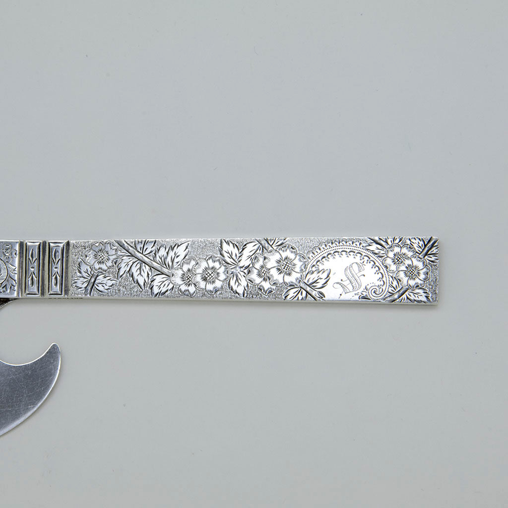 Handle to Vansant &amp; Co Antique Sterling Silver Hatchet Ice Cream Server, Philadelphia, PA, c. 1870s
