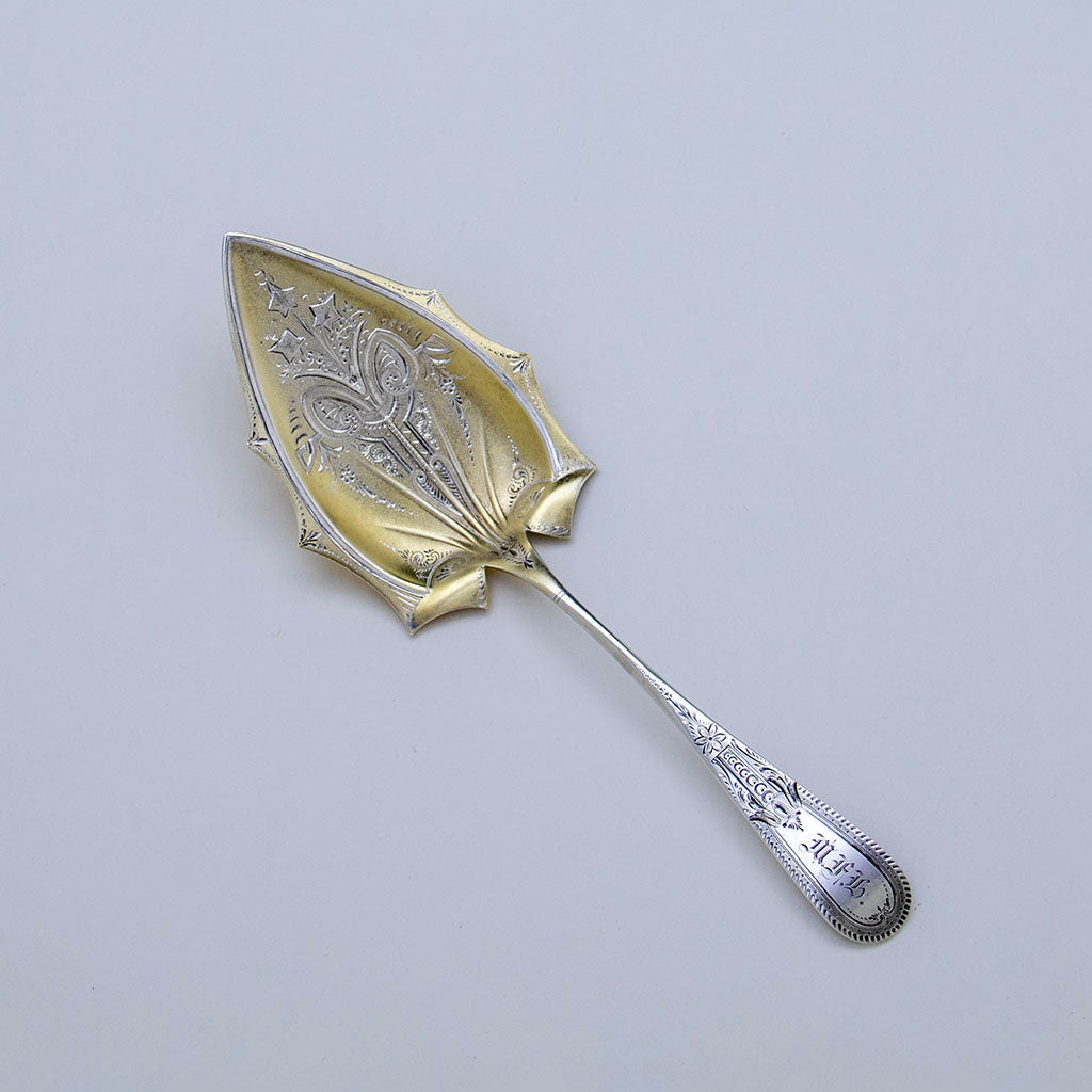 Peter Krider Antique Sterling Silver Pie Server, Philadelphia, PA, c. 1870s