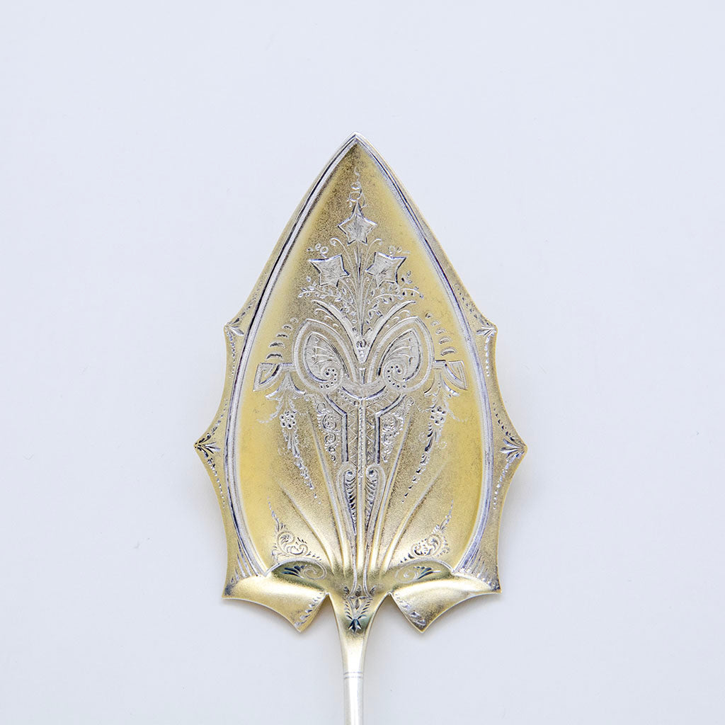 Blade of Peter Krider Antique Sterling Silver Pie Server, Philadelphia, PA, c. 1870s