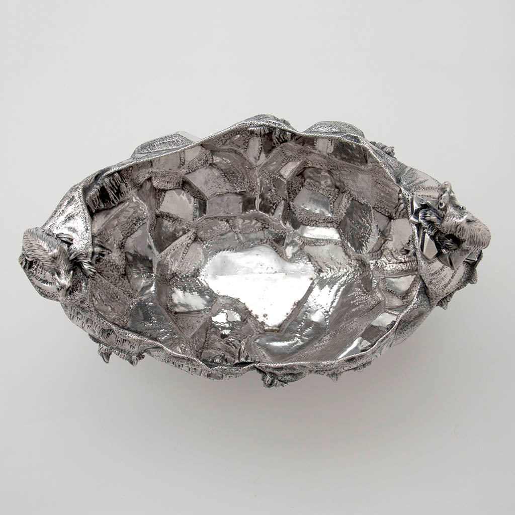 Interior of Gorham Antique Sterling Silver &#39;Polar&#39; Ice Bowl, Providence, RI, c. 1870
