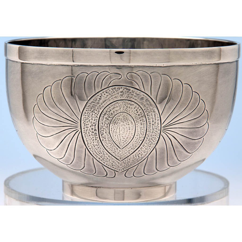Detail of Henry Petzal Modern Sterling Silver Bowl, Shrewsbury, New Jersey, 1968