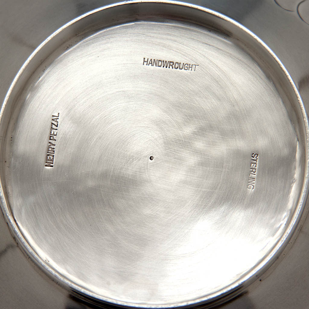 Marks on Henry Petzal Modern Sterling Silver Bowl, Shrewsbury, New Jersey, 1968