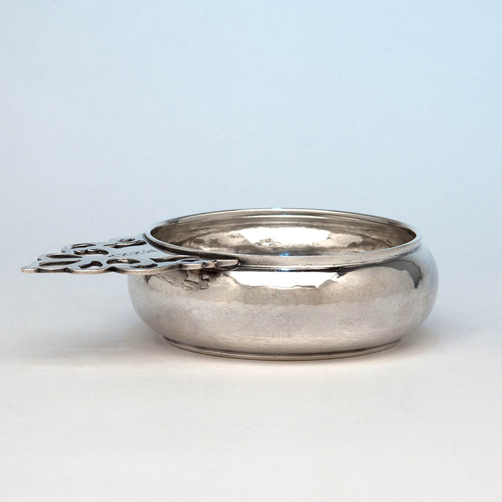 James T. Woolley Arts & Crafts Sterling Silver Porringer, Boston, 1939