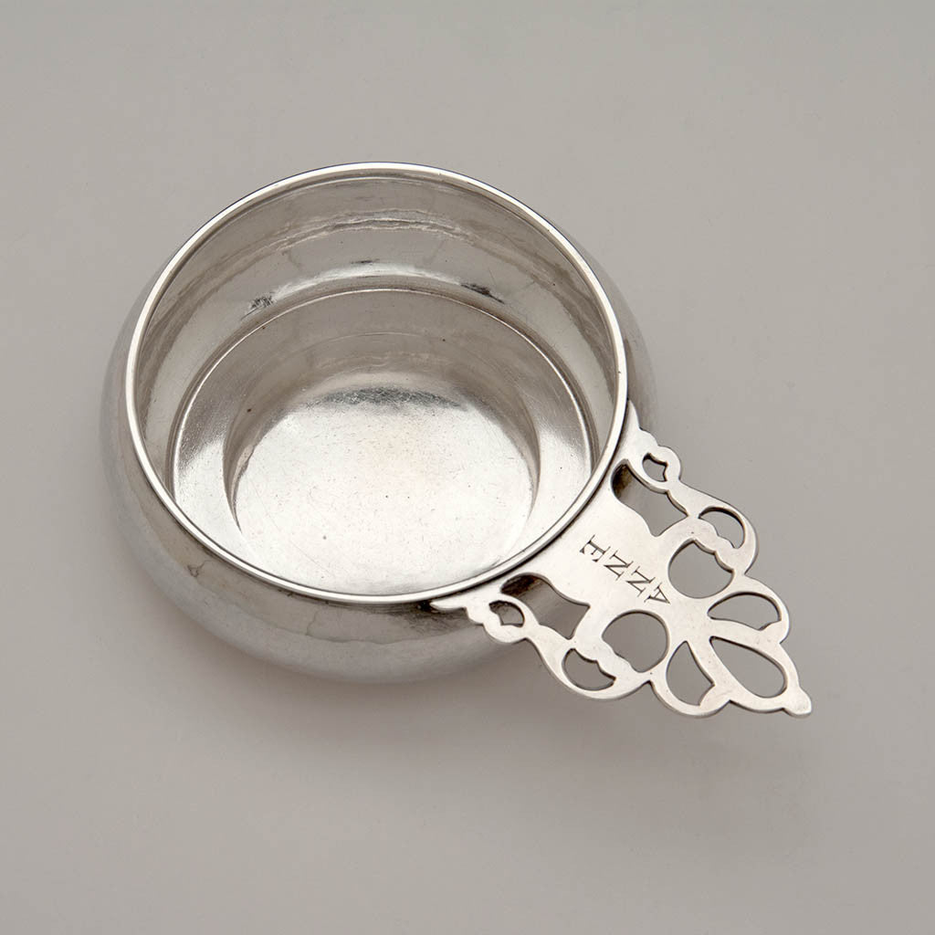 Above the James T. Woolley Arts &amp; Crafts Sterling Silver Porringer, Boston, 1939