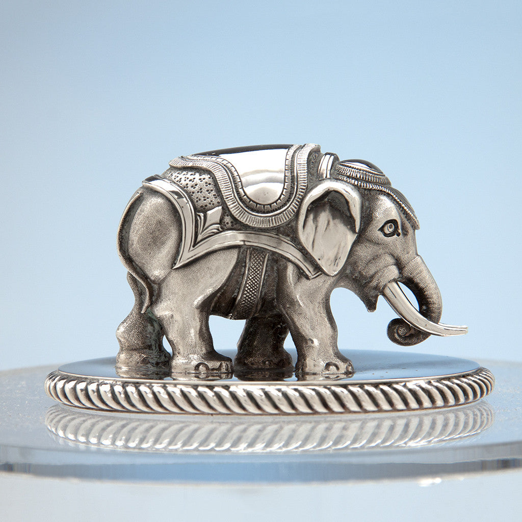 Handle to Bailey &amp; Co Antique Coin Silver Covered Entree Serving Dishes exhibited at the New York Crystal Palace Exhibition, Philadelphia, 1853