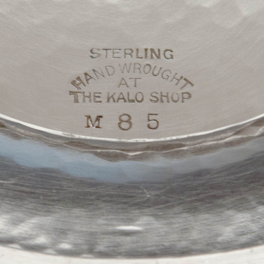 Marks on The Kalo Shop Arts &amp; Crafts Sterling Silver Centerpiece Bowl, Chicago, IL, c. 1920&#39;s