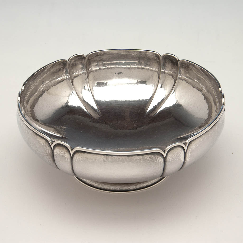 Interior of The Kalo Shop Arts &amp; Crafts Sterling Silver Centerpiece Bowl, Chicago, IL, c. 1920&#39;s