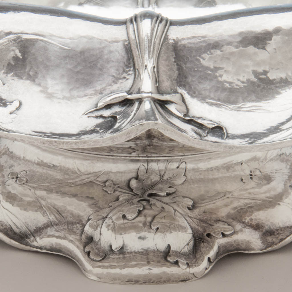 Detail of Gorham Martelé .9584 Silver Antique Centerpiece Bowl signed by William C. Codman, Providence, RI, 1913
