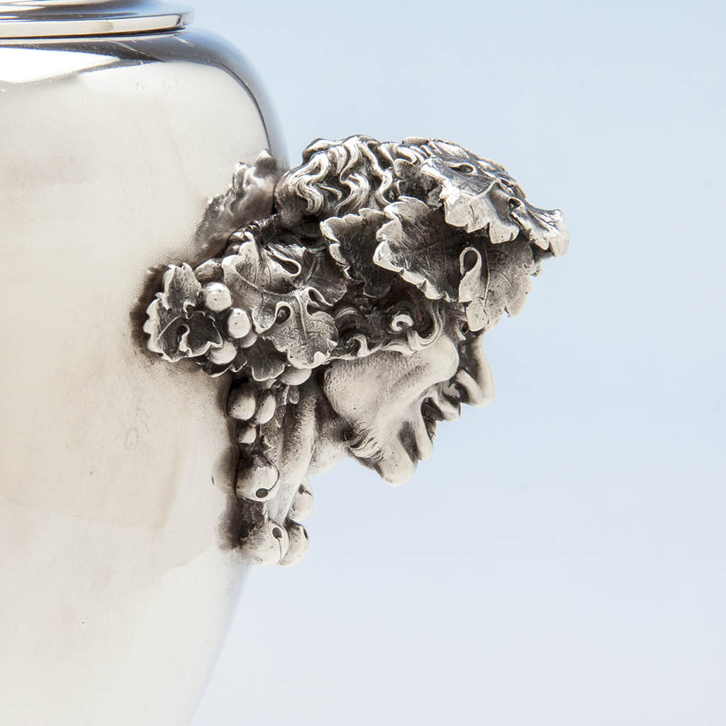 Handle profile to Tiffany &amp; Co Antique Sterling Silver Figural &#39;Wine Cooler-Vase&#39;, New York City, c. 1870