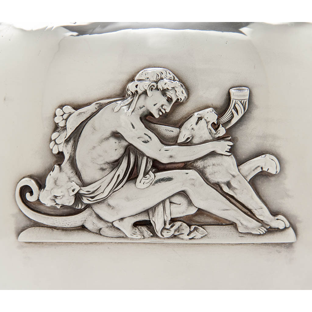 Dionysus on Tiffany &amp; Co Antique Sterling Silver Figural &#39;Wine Cooler-Vase&#39;, New York City, c. 1870